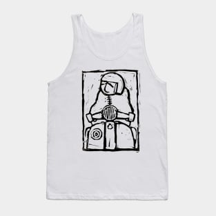 Classic Retro, Vintage,  Scooter, Scooterist, Scootering, Scooter Rider, Mod Art Tank Top
